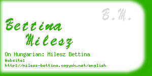 bettina milesz business card
